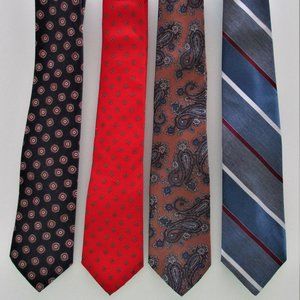 Vintage Men's Assorted Ties Lot of 4